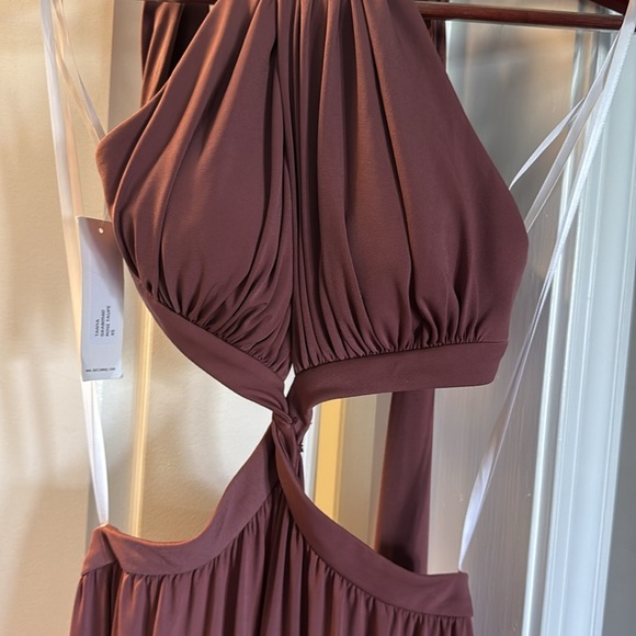 NWT Katie May Tanya Gown Rose Taupe Sz XS $350 SS25 Cutout Backless Revolve - Picture 4 of 10